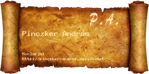 Pinczker András névjegykártya