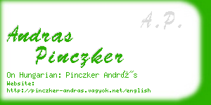 andras pinczker business card